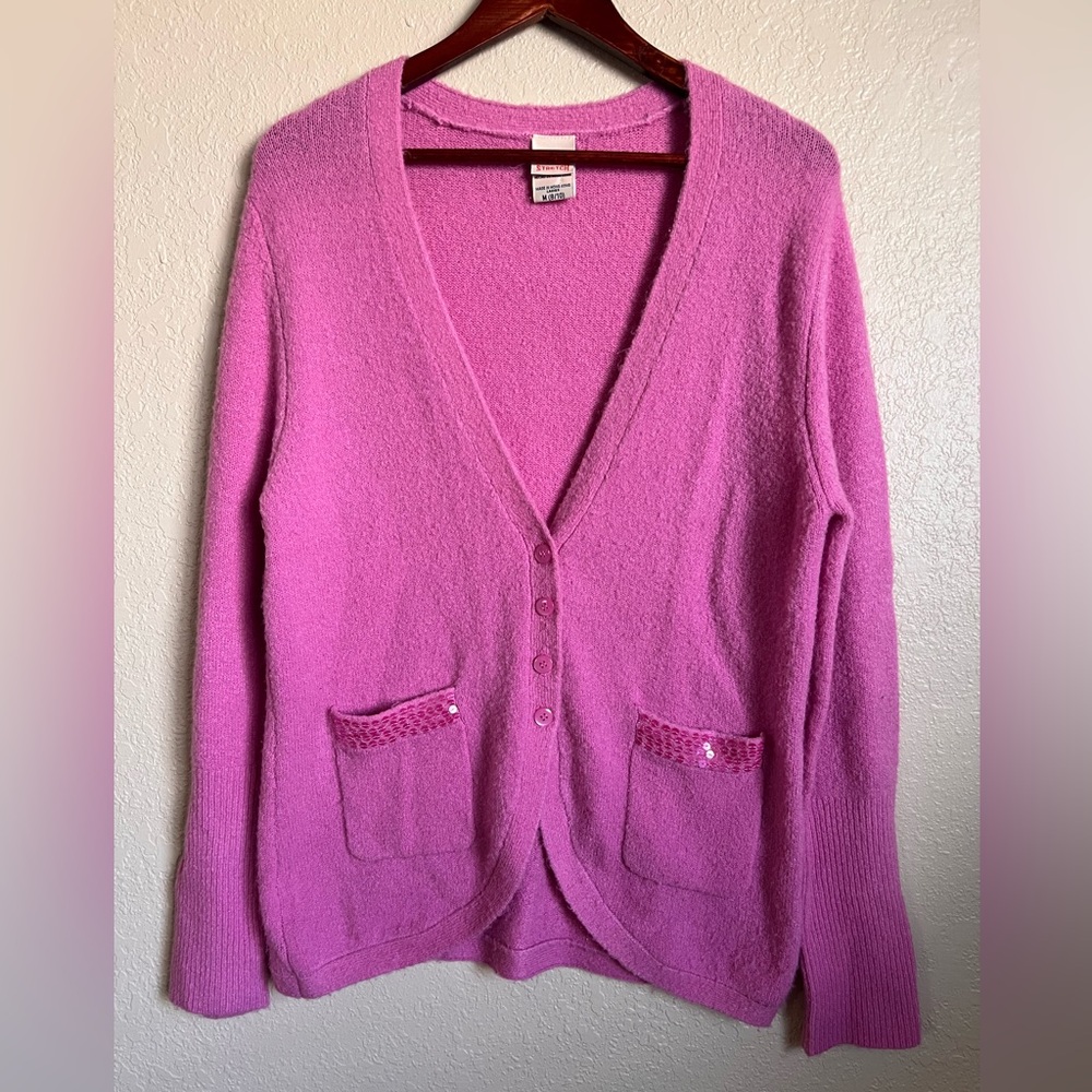 90’s Faded Glory Women's Pink Cardigan Sweater